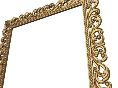 Classic Frame and Mirror 060 Low-poly 3D model