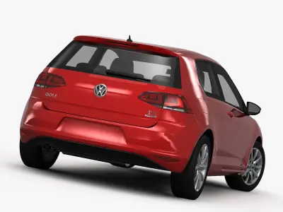 Volkswagen Golf 7 3-Door 2013 3D model