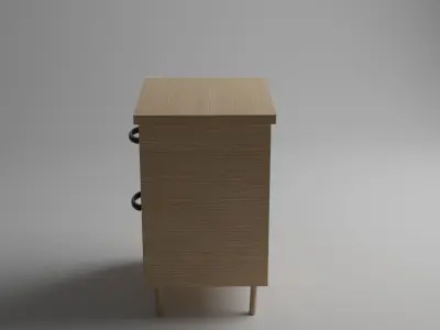 Wooden drower Free 3D model