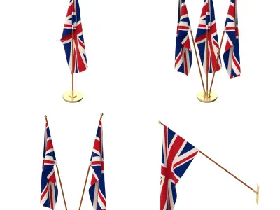 Great Britain Flag Pack 3D model