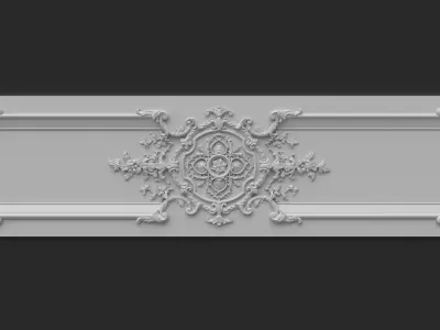 CNC model Wall Panel Sculpted Ornament 3D print model