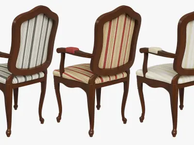 Classic carved chair 03 02 3D model