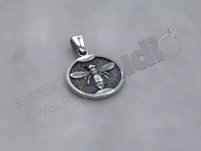 Luxury bee pendant 3d model print 3D print model