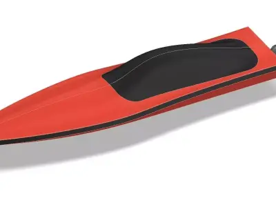 Racing boat model 3D print model