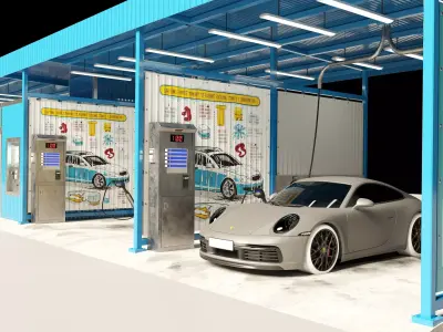 Car wash 3D model by CharlotteUA