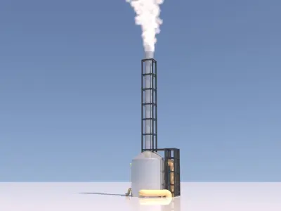 Refinery Industrial Furnace 04 3D model