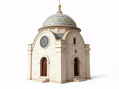 Ancient Chapel Stonework model pack Low-poly 3D model
