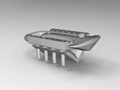 Engine V8 Simple model 3D model