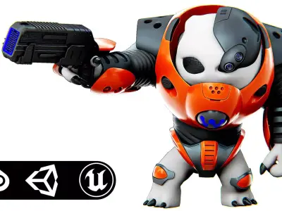 ALIEN TROOPER 9-V  Rigged for Unreal Engine - Unity - MIXAMO  3D model