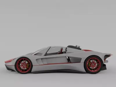 Lemsis Neo super sports racing car concept design 3D model