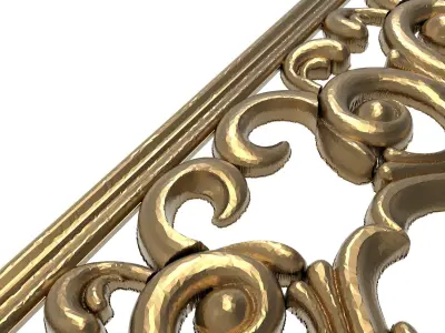 Carved Picture Frame 3D model 6