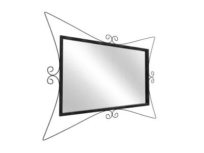 Large Wrought Iron Wall Mirror 3D model