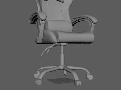 Gaming Chair Ergonomic Office Chair with High Backrest Low-poly 3D model
