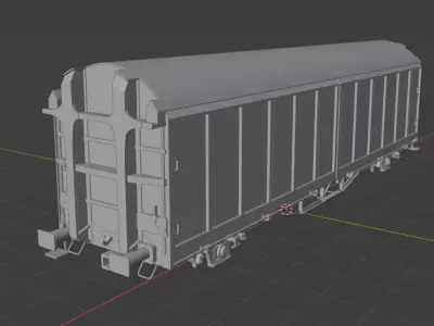 H0 1-87 scale Hbillns 302 freight car 3D print model