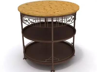 Round Accessory Table 3D model