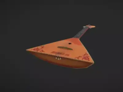 Balalaica 3d model Low-poly 3D model