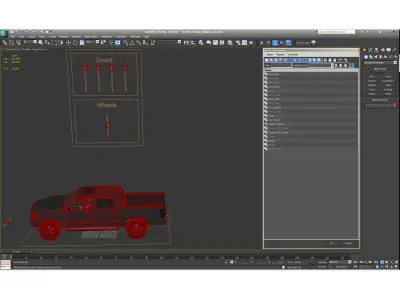 Generic Pickup Rigged 3D model