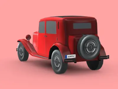 Lancia Augusta 1933 Low-poly 3D model