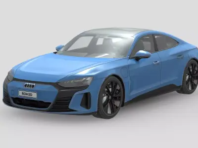 Audi etron GT quattro 2022 Low-poly 3D model