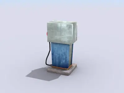 Gas Pump Low-poly 3D model