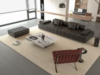 Modern Italian sofa combination combination sofa cloud sofa 3D model