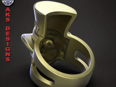 Ring Jewelry organic Magician v 154 3D print model