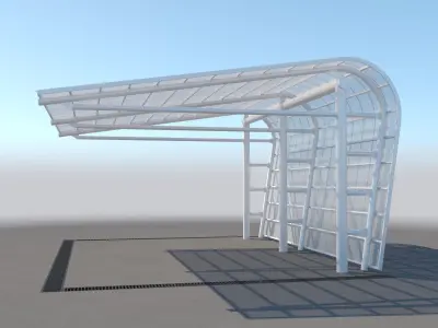 Carport Design With Steel Construction 3  3D model