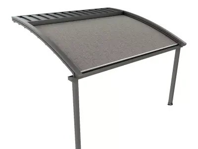 Motorized Pergola 2 composite grey metalic 3D model