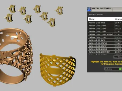 Ring with marques 3D print model