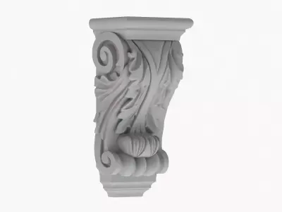 Scroll Corbel 16 3D model