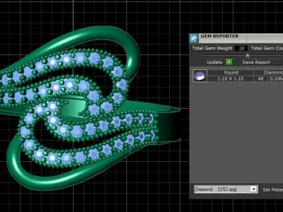 Luxury Dimond Ring For Women 3d Printabel Model 3D print model