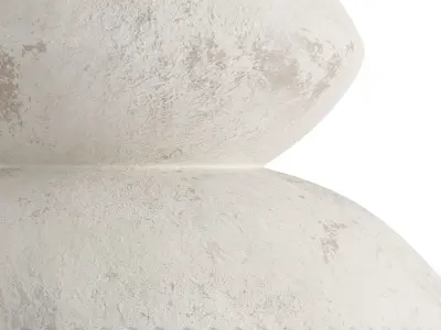 Les Cretes White Textured Vase 3D model