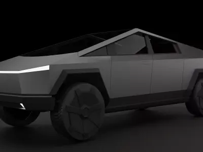 Tesla Cybertruck  Low-poly 3D model