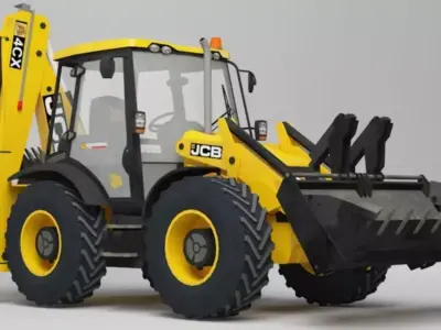 Tractopelle JCB  Low-poly 3D model