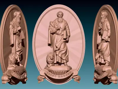 Mark-Marcus-Marcos-Evangelist - CNC   3D print model
