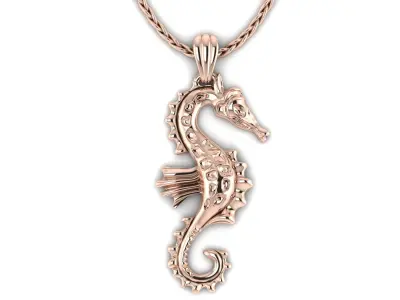 Seahorse Pendant 3D print model