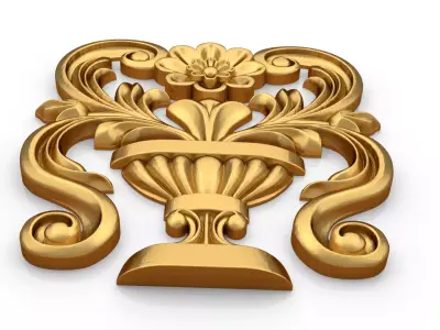 carved classic decorative ornament cnc 3d printing stl 49 3D print model
