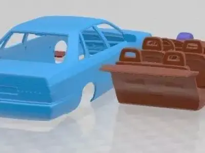 Audi 200 Sedan 1983 Printable Car 3D print model