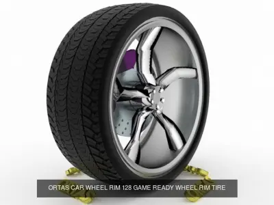 ORTAS CAR WHEEL RIM 126-127-128-129-130 GAME READY WHEEL 3D Model Pack