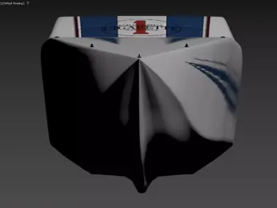 Cigarette Racing Speedboat White Blue Stripes 3D model 3D model