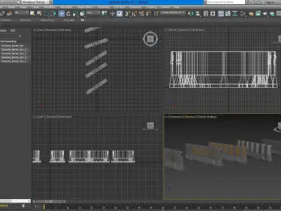 Barrier Concrete Low-poly 3D model