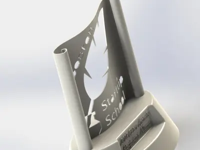 TroX award that says start up school Free 3D model