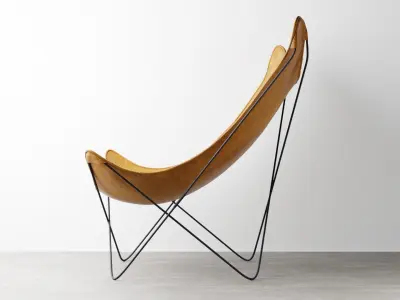 Leather butterfly chair 3D model