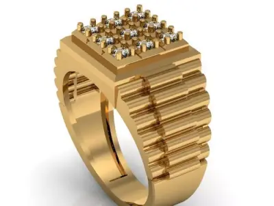 man ring 3D print model 10