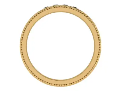 weeding band with millgrains  4 diamond  3D print model
