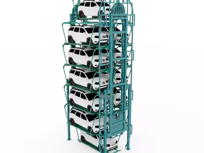 Rotary Parking System 12 SUV 3D model