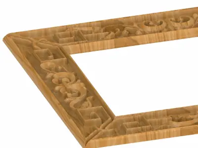 Carved picture frame STL 3D model 62