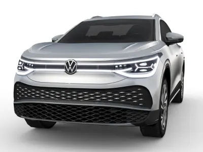 Volkswagen ID6 2023 Low-poly 3D model