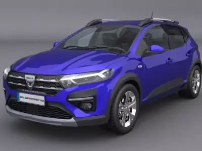 Dacia Sandero Stepway 2020 Low-poly 3D model