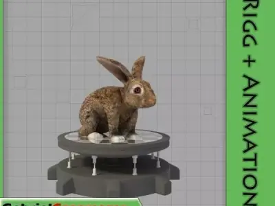 Rabbit Low-poly 3D model